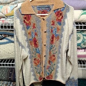 Knit cardigan sweater